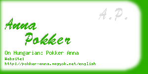 anna pokker business card